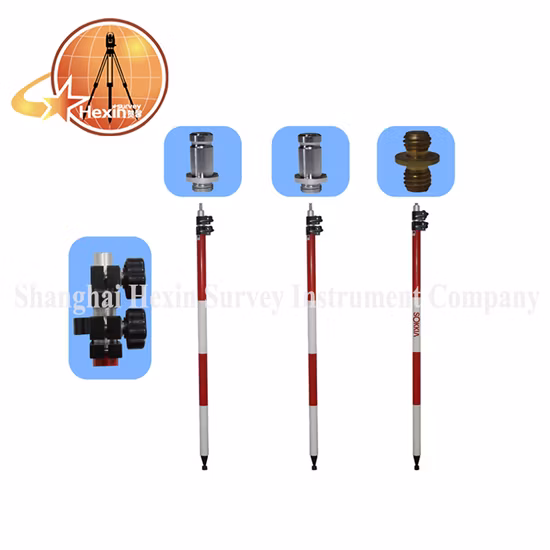 GPS Robotic Total Station Bipod Mini 3.6m Prism Pole